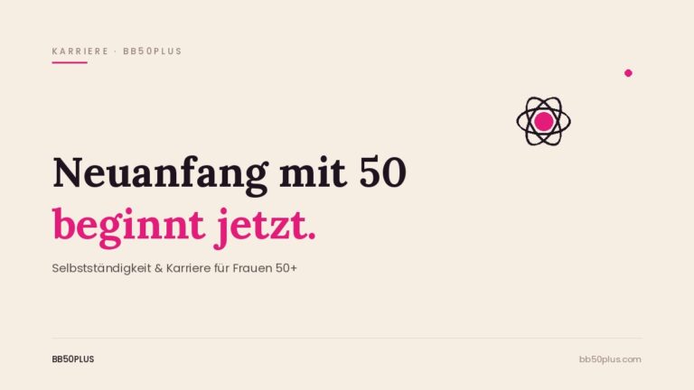 Selbstbewusste Frau über 50 blickt zuversichtlich in die Kamera – Symbolbild für Neuanfang, Karriere und Selbstständigkeit ab 50